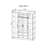 Шкаф Софи СШК 1600.1 ДСВ в Пензе
