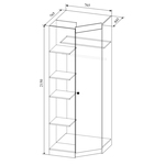 Угловой шкаф Сканди ШДУ 765.1 в Пензе