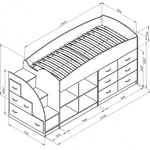 Кровать-чердак Дюймовочка 4.1 в Пензе
