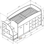 Кровать-чердак Дюймовочка 4 в Пензе