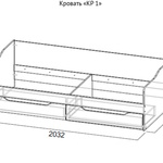 Кровать односпальная с ящиками КР 1 в Пензе